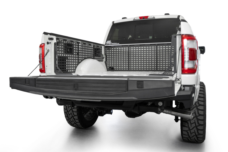 Ford F-150 Bed Side Molle Panels - Driver Front - Addictive Desert Designs - Hammer Black - `21-`25